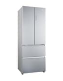 Haier FD 70 Series 5 Freestanding American Fridge Freezer, 4 Doors, Total No Frost, E Class, Air Surround, MyZone Plus, Touch Display, 446L Total Capacity, Gentle Silver, 70x68x190 cm - HFR5719ENMG - 3