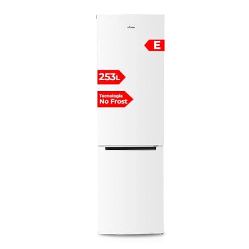 Nilson Frigorífico Combi Blanco, 2 Puertas. NC185500ENF, Capacidad 253 Litros, No Frost, Multi Air Flow, Bajo Nivel Sonoro, Puerta Reversible, Clasificación Energética E