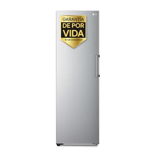 LG GFT41PZGSZ - Congelador No Frost Total, 1 Puerta, Compresor Smart Inverter, de 355 L y 186 cm, Congelador Vertical con Funcion de Congelacion Rapida, Color Inox