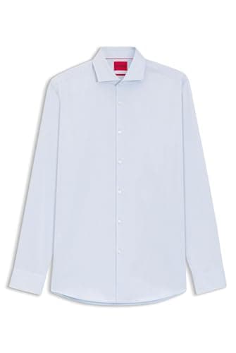 HUGO Mens Kason Easy-Iron Slim-fit Shirt in Cotton Twill