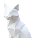 Leisurealeaneag Nordische geometrische Skulptur Fuchs Statue für Ornamente Desktop Schlafzimmer Wohnen Große Größe, Weiß - 4