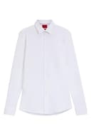 HUGO Camicia da uomo Kenno slim fit in jersey elasticizzato, bianco, 43 - 1