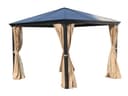 Jet-Line® Suez - Gazebo in alluminio, 3 x 3 cm, in alluminio, per giardino, impermeabile, per esterni, con tetto in policarbonato da 6 mm, stabile, resistente e resistente all'inverno - 2