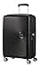 American Tourister Soundbox - Hard Shell Suitcase 77 cm Large - Trolley Case with 4 Wheels, TSA Lock, Expandable & Light - 97/110 L - Bass Black - 4