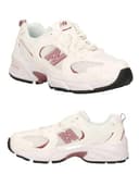 New Balance Scarpe Sportive Sneakers Ragazzi 530 1MV Bianco Rosa Lifestyle (Sistema Taglie Calzature EU, Adolescente, Numero, Media, 40) - 1