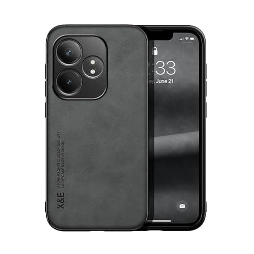 Lucyliy Compatible with Realme GT Neo6 Phone Case Skin-friendly feel, built-in magnetism, anti-drop protection Dark grey