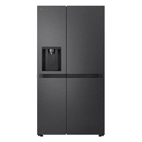 LG GSLC41EPPE Frigorifero Side by Side Total No Frost con Dispenser Ghiaccio e Acqua, Tanica Interna da 4L, Capacità 641L, Classe E, Doppia Porta, Raffreddamento Linear Cooling, Essence Matte Black