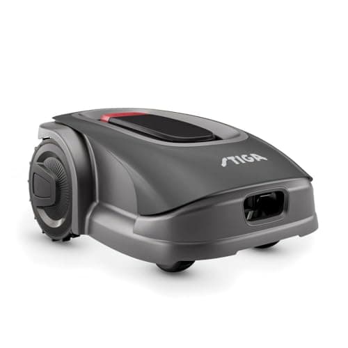 STIGA A 8 Robot Tosaerba Autonomo, AGS & GPS-RTK, 4 Zone, Fino a 800 m² – Navigazione Wireless Senza Fili, Controllo Tramite App STIGA.GO – Per Giardini Residenziali