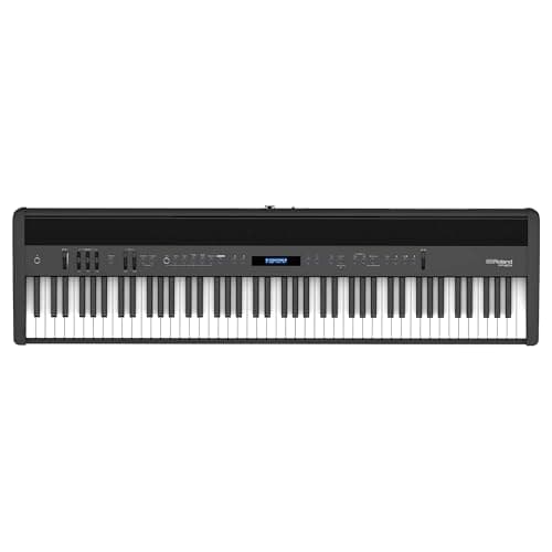 Roland FP-60X | Piano digital de 88 notas con prestaciones profesionales | Potente amplificador integrado y altavoces estéreo a medida | Personalización de sonido integrada | Negro