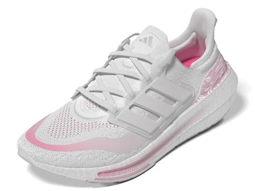 adidas Women's Ultraboost 23 Sneaker, Chalk White/Chalk White/Clear Pink, 6.5 UK