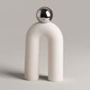 Kityemo Escultura de Cerámica Moderna, Decoración Minimalista Arco con Bola, Decoración Hogar Sala de Estar, Diseño Contemporáneo - 7