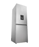 Haier 2D 60 Series 5 Pro Freestanding Fridge Freezer 60/40 with Water Dispenser, 2 Doors, D Class, Total No Frost, 349L Total Capacity, hOn App, AI & Wi-Fi Connected, Inox, 60x67x185 cm - HDPW5618DWPK - 5