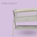 Maxi Cosi Iora² Baby Stubenbett, 0–6 kg (9 kg), Klappbares und Leichtes Beistellbett Baby, 5 cm CloudCore-Matratze, 5 Höhenstufen, 2 Leichtgängige Rollen, Easy Slide, Elegance Beige - 7