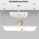 Deckenlampe LED 58CM - 24W Smart Deckenleuchte Dimmbar & Nachtlicht - Deckenleuchte Flach mit Fernbedienung - LED Panel Lampe Ultraflache Design für Wohnzimmer Schlafzimmer Küche - 8