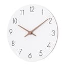 ACCSHINE MDF Holz Wanduhr Ohne TickgeräUsche Lautlos Modern 25cm Quarz Groß Batterie Betriebene Wanduhr Einfach zu Lesen für Zimmer Zuhause KüChe Schlafzimmer BüRo Schule (Weiß, 30cm) - 7