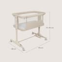 lionelo Pari Cuna 3 en 1 hasta 9 kg, Cuna de colecho, Cama Mecedora, Ajuste de Altura e inclinación del colchón, 4 Ruedas con Freno, Colchón Ergonómico, Malla Transpirable, Bolsa, Minicuna - 10