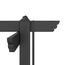 Outsunny Pérgola Gazebo 4x4 m Pérgola con Lona Resistente Retráctil, Marco de Aluminio, Pérgola para Jardín, Terraza, Balcón, Veranda, Patio, Piscina y Exteriores, Blanco - 9