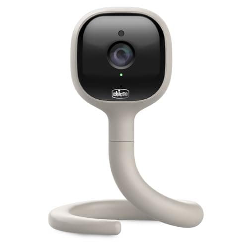 Chicco Video Baby Monitor Wi-Fi Smart AI, Telecamera 2K UHD con Visione Notturna Infrarossi, App dedicata, Luci Multicolore, Ninnenanne e Rumori Bianchi, Appendibile e Adattabile