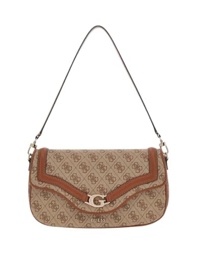 GUESS borsa a tracolla Dea Flap Shoulder Bag Latte Logo beige