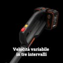 WORX Nitro WG585E.9 soffiatore a batteria da 40 V (2 x 20 V), motore brushless, tre velocità e modalità turbo, velocità dell'aria 266 km/h, leggero e compatto, senza batteria e caricatore - 4