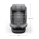 Kinderkraft I-GROW 2 PRO Seggiolino auto 0-36 kg, I-SIZE 40-150 cm, Seggiolino 360 girevole, con Isofix Base, Reclinabile Posizione sdraiata, Poggiatesta regolabile, Gruppo 0 1 2 3, Grigio - 12