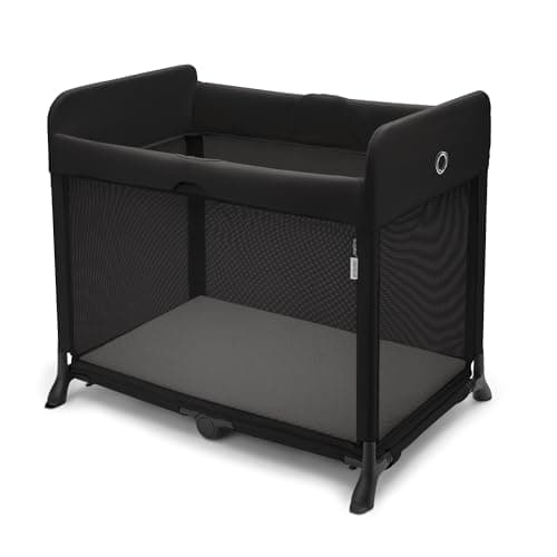 Bugaboo Stardust, 2 en 1: Parque Infantil Plegable y Cuna de Viaje compacta con colchón, desplegado en 1 Segundo, Bolsa de Transporte, Desde recién Nacidos hasta niños pequeños, Midnight Black