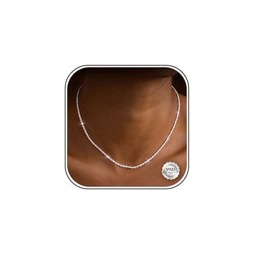 Dochais Collana Argento 925 Donna Ragazze 2mm/3mm Catenina Argento 925 Donna Uomo Sottile 41/46/51/56 cm Collane Minimaliste Regali Gioielli