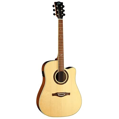 EKO GUITARS - ONE D150CE NATURAL, Chitarra Acustica Elettrificata CE serie ONE, Amplificata con Sistema Fishman Presys II, Fasce Fondo in Mogano, Finitura Gloss, Scala 650mm, Colore Natural