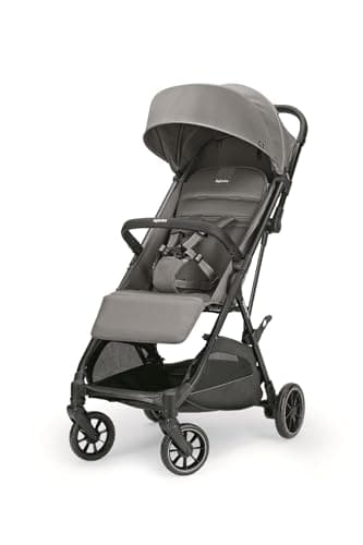 Inglesina NOW Passeggino Compatto Leggero 7,2 kg, Chiusura Automatica One Touch, Reclinabile 170°, Capotta UPF 50+, dalla Nascita fino a 22 kg, Snap Grey