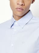 Armani Exchange Camicia da Uomo Slim Fit Oxford Button Up, Light Blue Oxford/7b, XL - 6