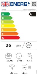 Haier I‑Pro Series 7 Plus 11kg Freestanding Washing Machine, 1400 RPM, A Rated, Direct Motion Motor, Wi‑Fi & hOn App, Smart AI, Anti-Bacterial Treatment, Anthracite, 60x69x85 cm - HW110-B14979S8EU1 - 10