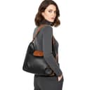 Lusso in pelle Genuine Italian Grain Leather Convertible Backpack – Shoulder & Crossbody Bag (Tan/Chocolate) - 5