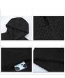 ABINGOO Damen Winterjacke Fleecejacke Lang Kapuzenjacke Teddyjacke Flauschig Plüschjacke Warm Reißverschluss Hoodie Kuscheljacke Wintermantel Mit Taschen(Schwarz,L) - 7