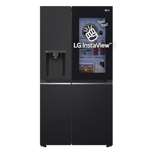 LG GSGV81EPLL Frigorifero Americano Side By Side InstaView, 635L, Frigorifero Total No Frost, Wi-Fi, Door & Linear Cooling, Dispenser Acqua e Ghiaccio Senza Allaccio, Fresh Balancer, Nero Opaco