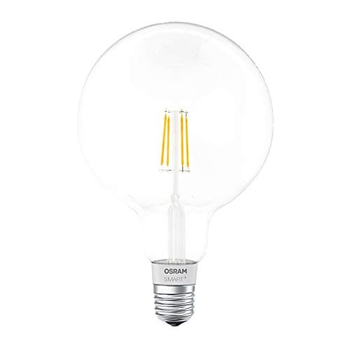 OSRAM SMART+ LED Filament Globe, Bluetooth Lamp with E27 Socket, dimmable, Replacement for 50W Light Bulb, warm white