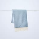 Moe Ridne Merino Wool blend Blanket for King Size Double Bed Light Blue, Large Wool Sofa Throw in Pacific Ocan Blue | Oeko-Tex Standard 100 certified | 55x79” 140 X 200cm - 3