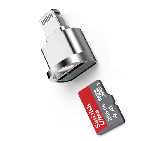 iPhone Lightning SD Card Reader Adapter,[Apple MFi Certified] Mini Lightning to Micro SD/TF Card Reader Viewer Adapter for iPhone 14 13 12 11 Pro Max XS XR X 8 7 6 iPad,Support iOS and exFAT FAT32
