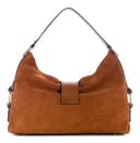 GUESS Leder Schultertasche Camden Shoulder Bag Cognac hellbraun - 3