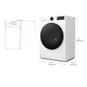 LG F2X50S8TLB - Lavadora Inteligente, 9kg, AI Direct Drive, TurboWash 360º, 1200rpm, Fondo reducido, Un 30% más eficiente que A, Serie 500, Blanca - 2