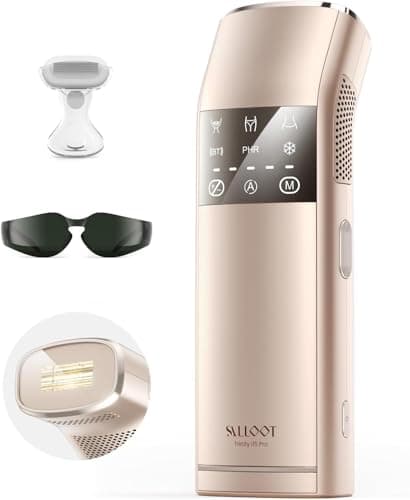 27J 100W Epilatore Luce Pulsata IPL con 4 impulsi, Doppia Luce, 2 °C Ghiaccio in Zaffiro, Modalità PHR, Epilazione Laser Definitiva e Professional a Casa per Donna, Bikini, Corpo e Pelle Sensibile