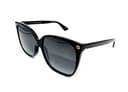 Gucci Donna GG0022S 001 Occhiali da sole, Nero (Black/Grey), 57 - 1