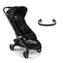 Bugaboo Butterfly 2 Lightweight Travel Stroller Cabin Size - Set with Bumper Bar - One-Hand Fold Portable Pushchair, Baby Buggy with Reclining Seat, Storage Basket, Carry Strap – Heritage Black - 1