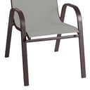 LOLAhome Conjunto Exterior | Mesa 150 cm de Acero y Cristal Templado + 4 Sillas de Textileno Antracita | Resistente: Pintura anticorrosión, Tela Doble | Transpirables, Apliables | Classic - 5