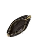 Michael Kors Trisha Leather Medium Triple Compartment Crossbody (Black) - 6