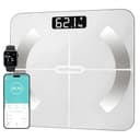 Healthkeep Smart Body Fat Scale with 13 Body Composition Metrics, Smart Digital Bathroom Weighing Scale Compatible with iOS Android, Max 400lb/180kg, 26 * 26cm - 1