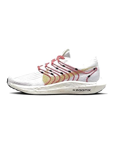 NIKE Pegasus Turbo Flyknit Next Nature Women's Trainers Sneakers Running Shoes DM3414 (White/Sea Coral/Black/Topaz Gold 100) UK6.5 (EU40.5)