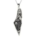 Prodotti per Ragazze Argento Sterling 925 da Uomo, Ciondolo con Mappa Gioielli Arabi africani, per Donne, Collana Palestina in Oro s - 5