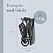 Inglesina Sketch Pushchair Lightweight and Compact, Grey, Comfortable, up to 17 kg, One-Handed Fold, UPF 50+ - 3