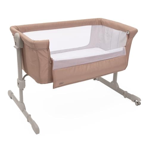 Chicco Next2Me Essential Cuna para Bebé de Lado de la Cama, Cuna Co-Sleeping, Compatible con Diferentes Camas, Altura Ajustable, Buena Circulación del Aire, Colchón y Bolsa Incluidos, 0-6 Meses
