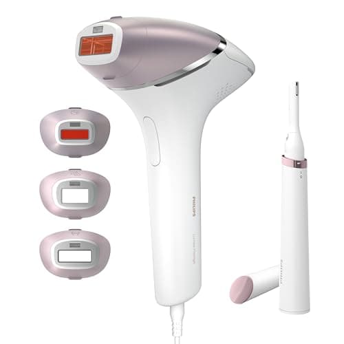 PHILIPS BRI949 Lumea Prestige IPL Hair Removal Device, Light-Based Hair Removal for Long-Lasting Smooth Skin, Includes 4 Special Attachments for Body, Face, Bikini Area & Armpits